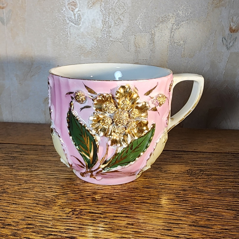 German Luster Floral Mug